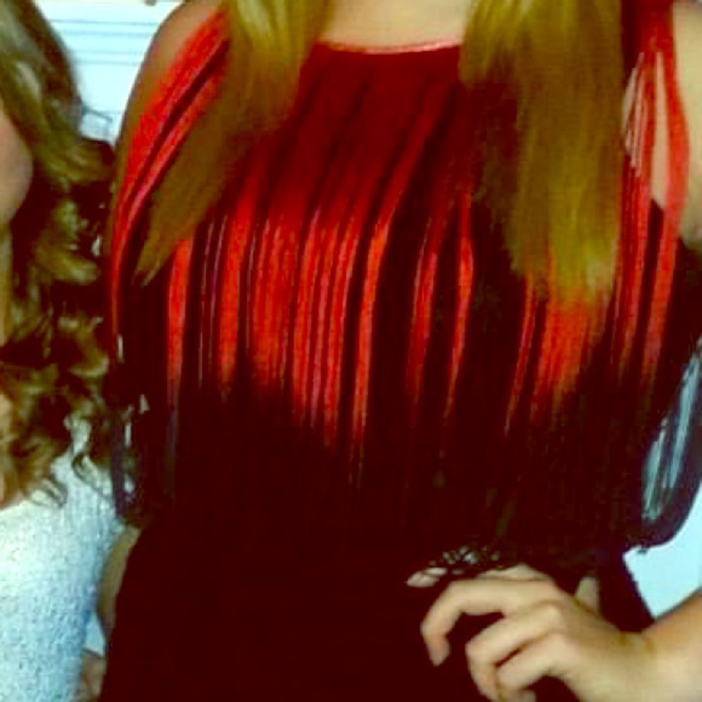 Red and Black Dress